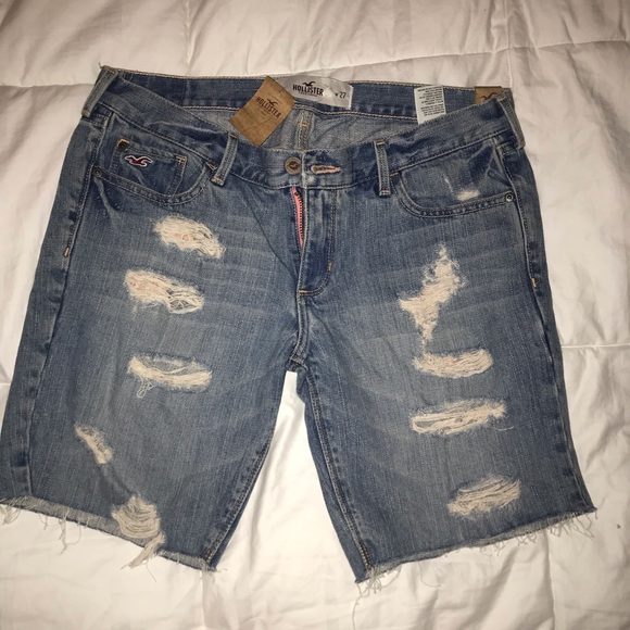Hollister Pants - Hollister Distressed Bermuda Jean Shorts